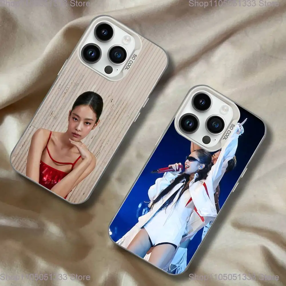 

Singer J-JennieS Phone Case For iPhone 16,15,14,13,12,11,Pro,XS,Max,Plus,Mini,SE White Candy Matte Shockproof Cover