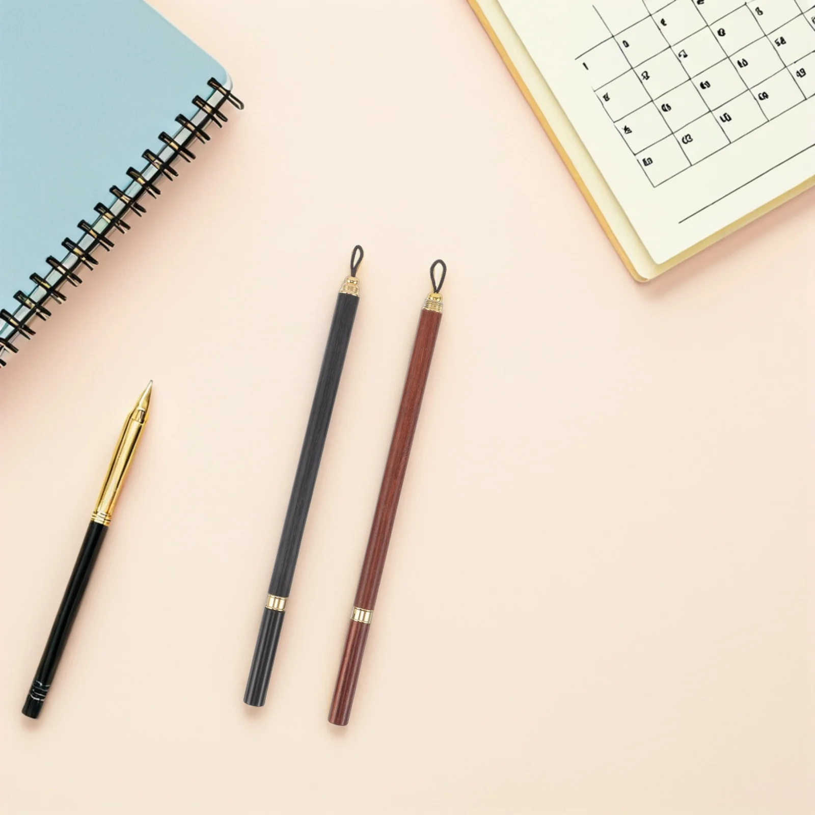 2pcs Chinese Calligraphy Brush Fine Tip Brush Pen With Protective Cap For Artists And Beginners Painting Practice Drawing Tool