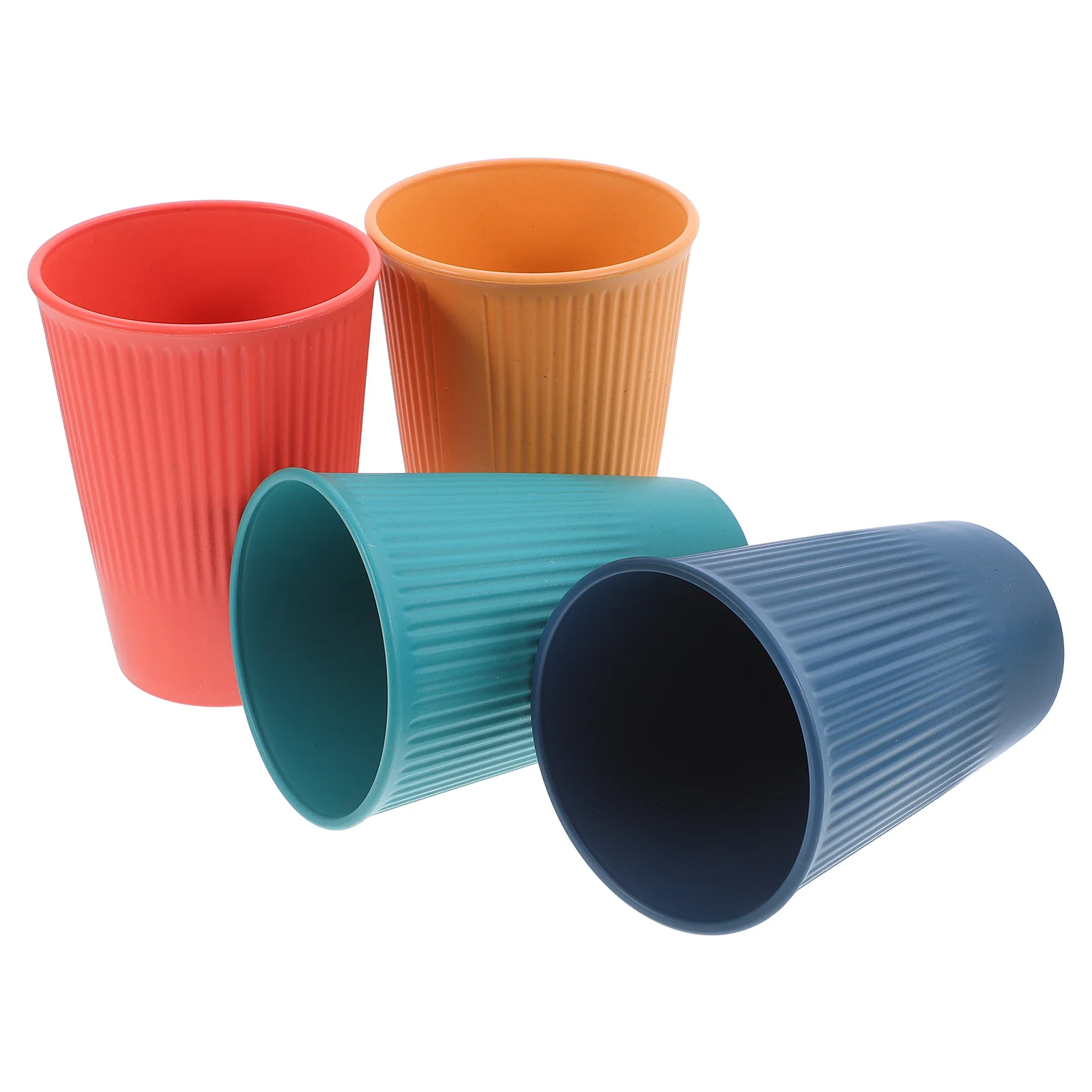 

4pcs Wheat Straw Cups Reusable Unbreakable Lightweight Drinking Cup For Home Kitchen Breakfast Camping Travel Coffee Tumbler