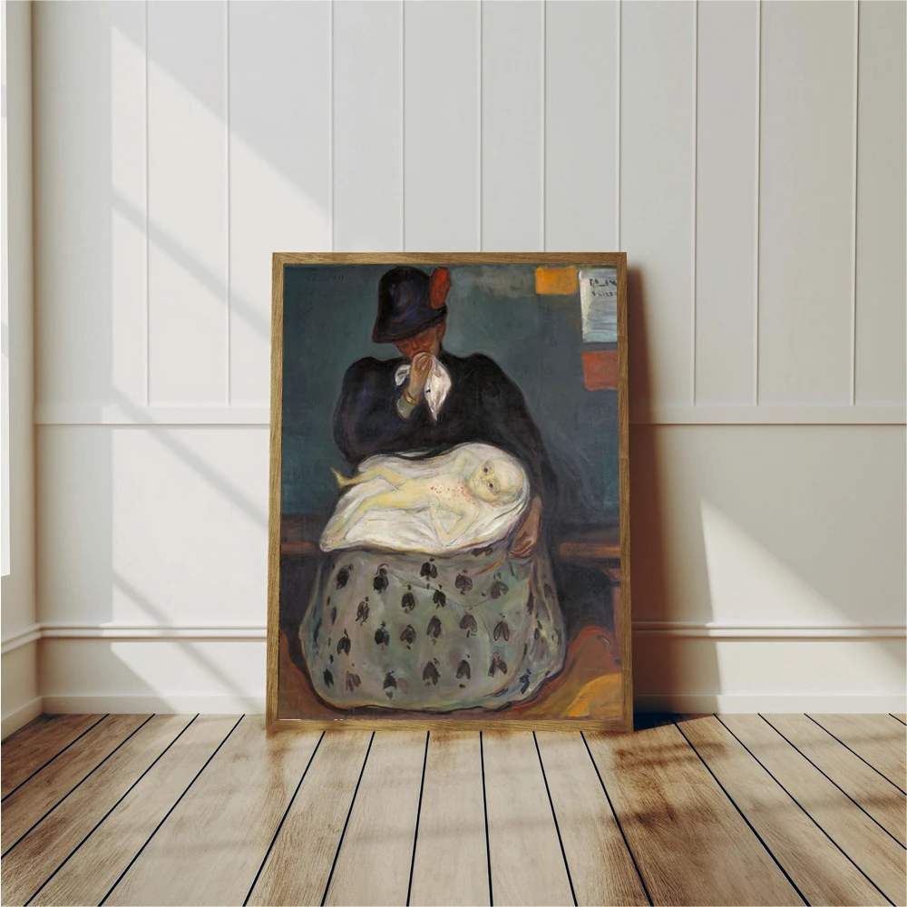 Norway Painter Edvard Munch Works Posters Expressionist Prints Canvas Painting Wall Art Pictures Home Room Abstract Decoration