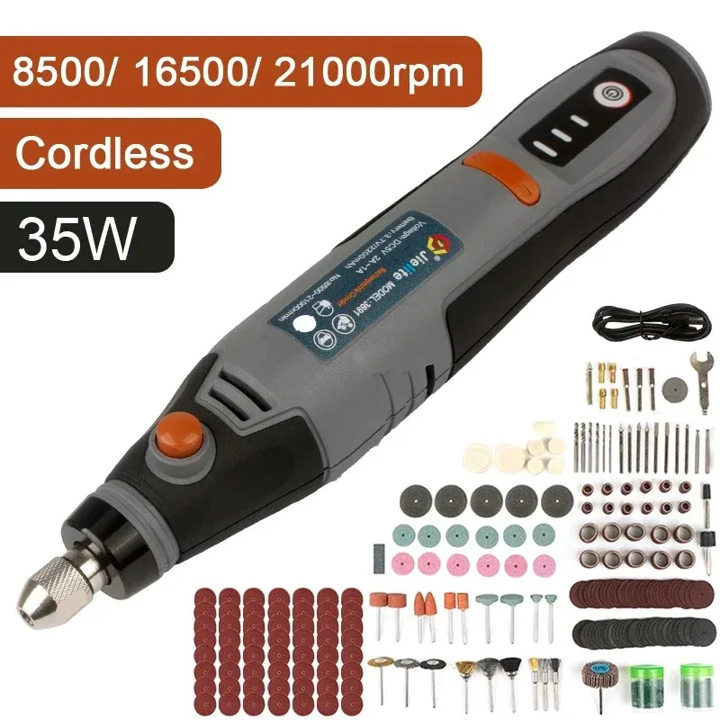 35W Cordless Electric Drill Mini Wireless Engraving Drilling Polishing Pen USB Rechargeable Dremel Rotary Tool for Jewelry Metal