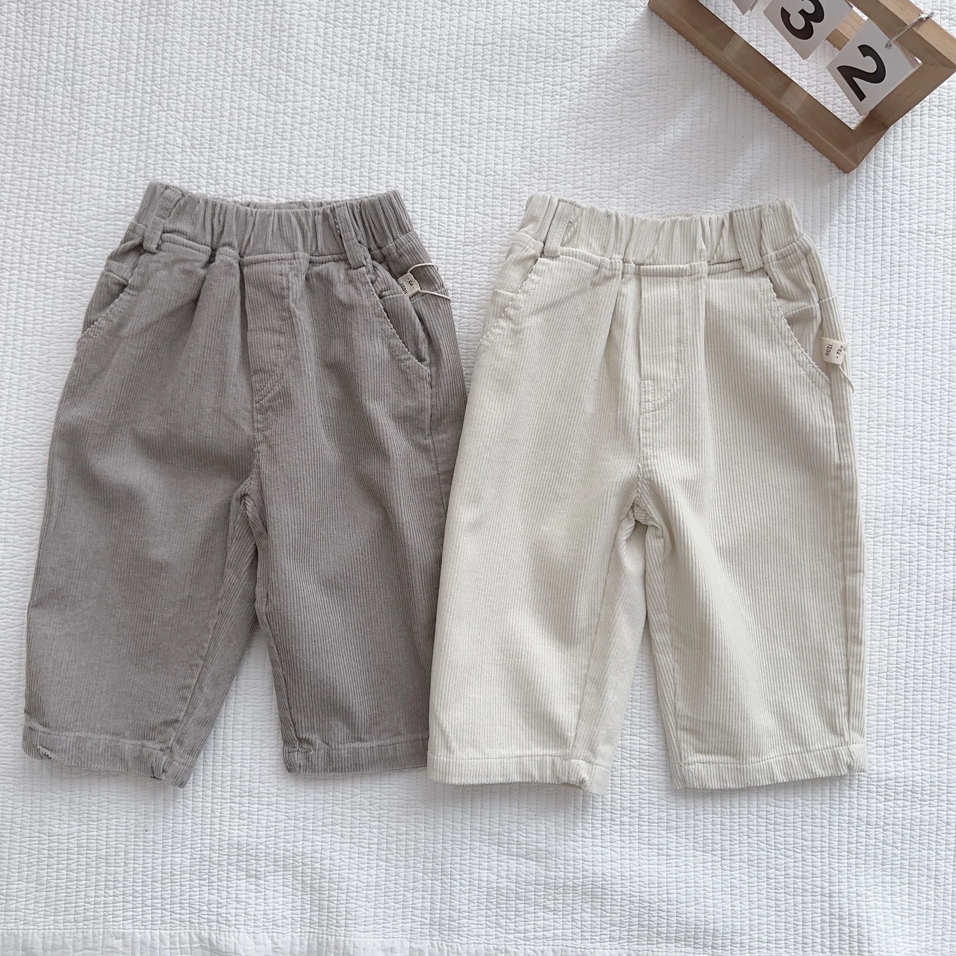 

2025 Spring New Baby Loose Trousers Infant Girl Solid Casual Pants Toddler Boy Versatile Harem Pants Cotton Children Clothes