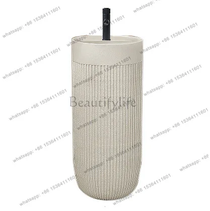 Japanese wabi-sabi wind column basin floor art wash basin
