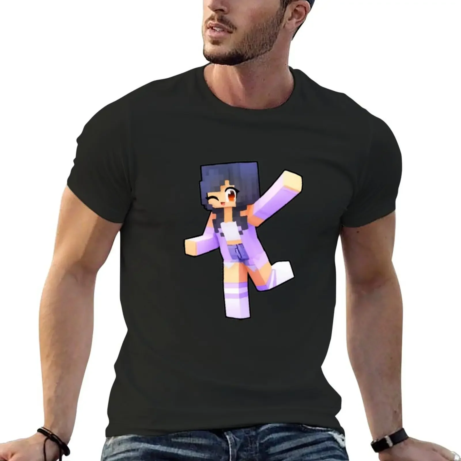 aphmau T-shirt tees customizeds cute clothes T-shirts for men cotton