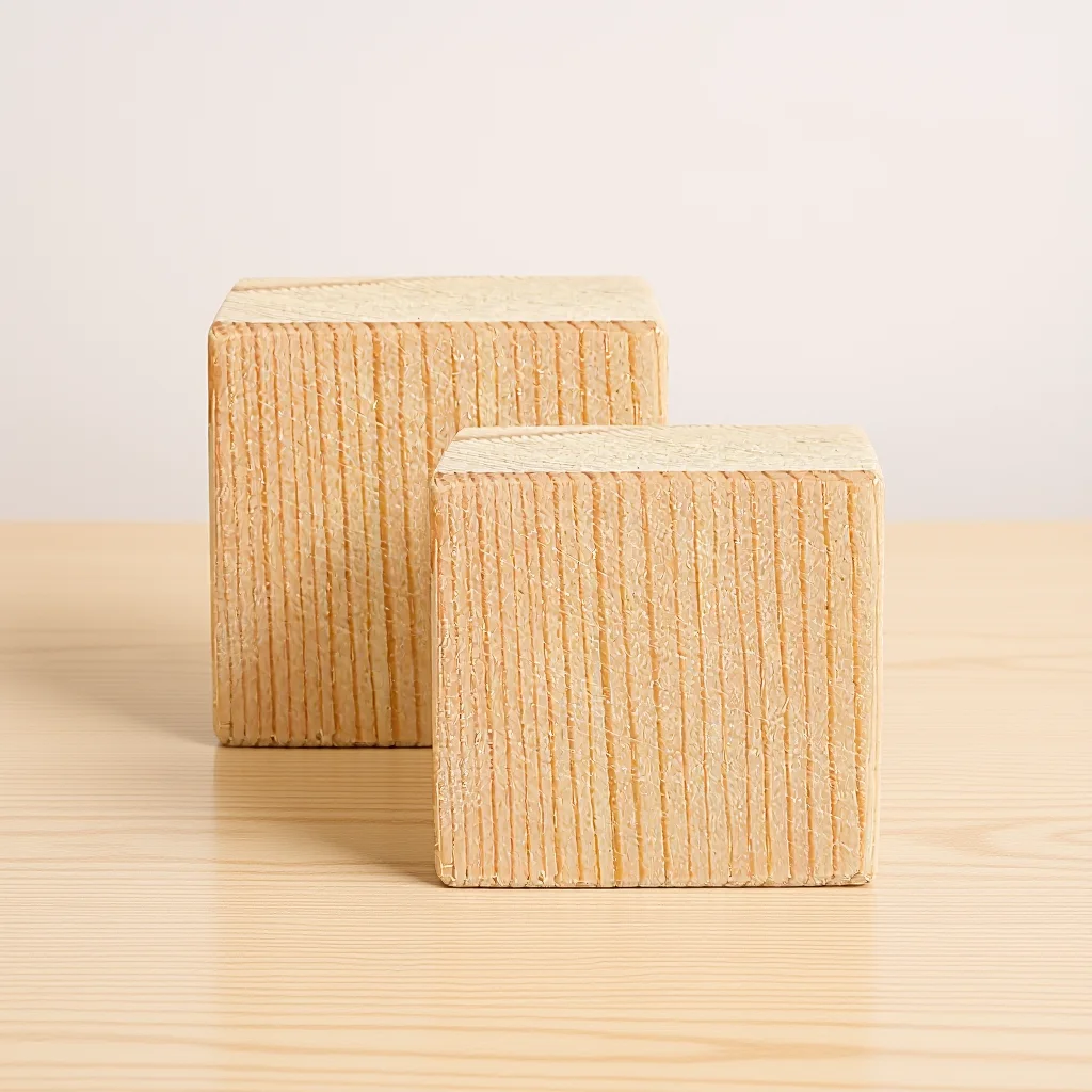 

2pcs niture Risers 5x5x5cm Bed Sofa Desk Chair Riser Blocks Heavy Duty Wood Material Storage Space Under Bed Lifts