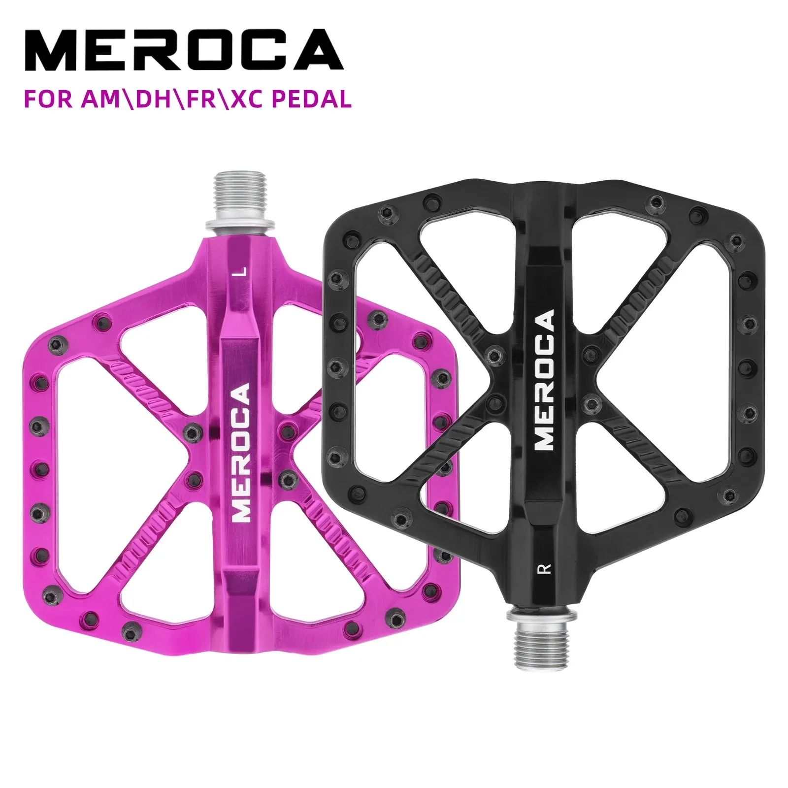 

Велосипедная педаль MEROCA, противоскользящая подшипник DU2, алюминиевый сплав, подходит для широких педалей горного велосипеда AM \ DH \ FR \ XC