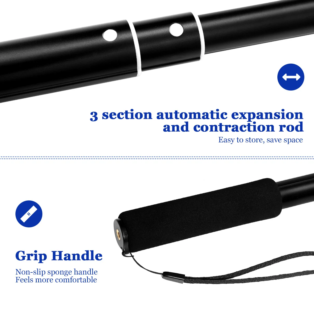 

Ueetek Extendable Dog Flirt Pole Super Elastic Interactive Puppy for Medium Large Dogs Training Exercise Chasing Tail Game