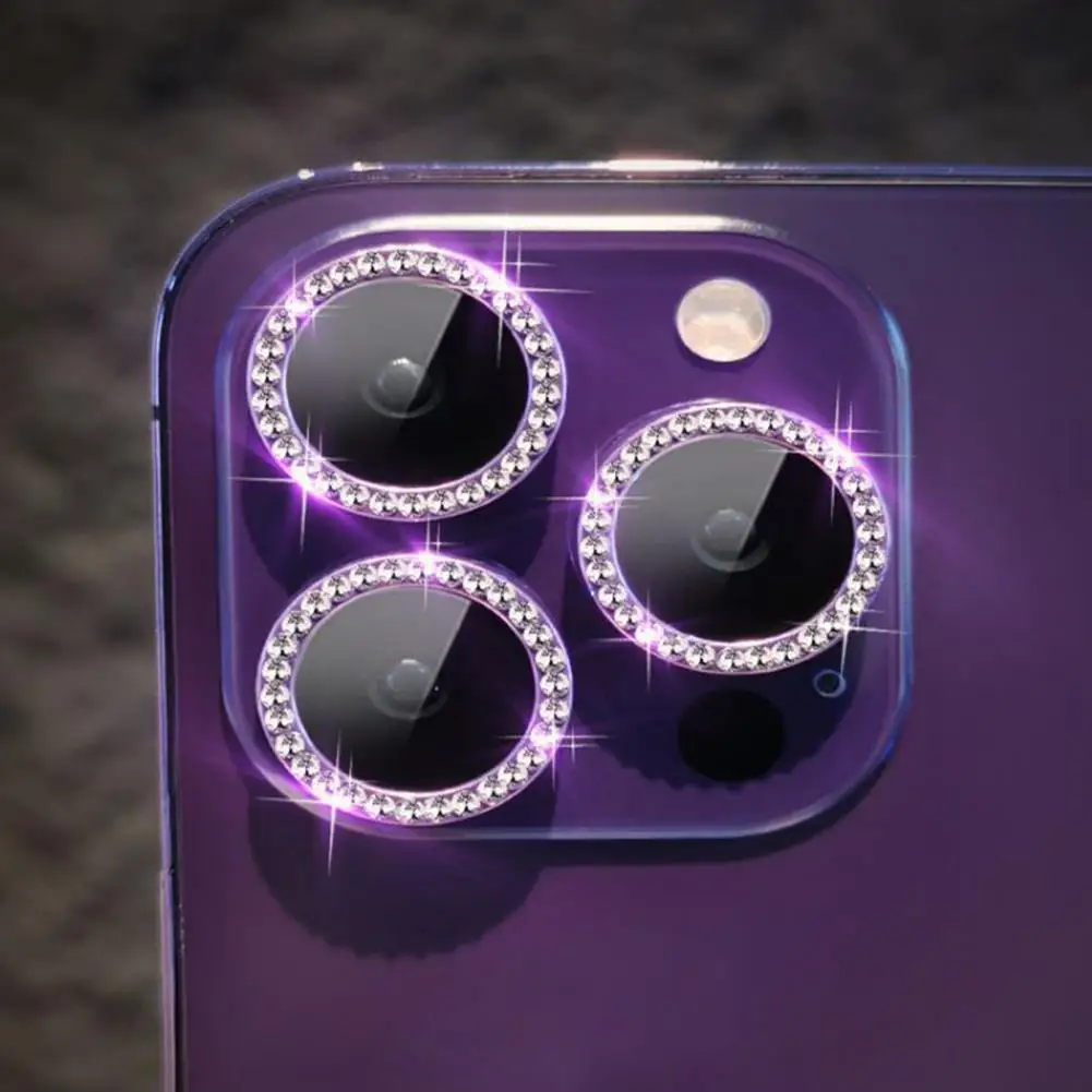 초박형 낙하 방지 라인스톤 풀 스마트폰 카메라 렌즈, 강화 필름