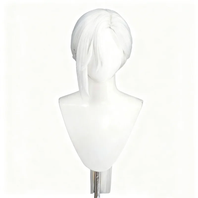 Jogo silent hill f máscara de raposa adulto cosplay peruca cabelo branco resistente ao calor perucas sintéticas halloween carnaval festa perucas