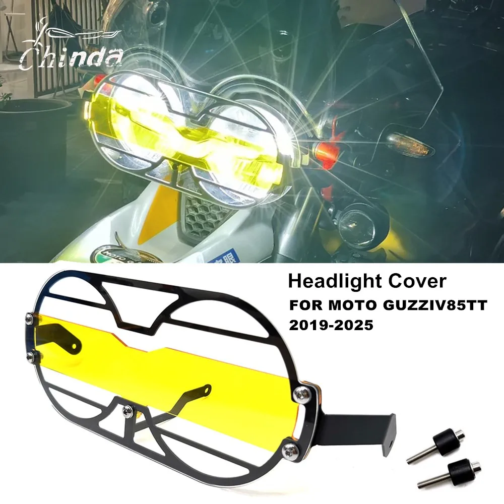 

FOR MOTO GUZZI V85TT V85 TT V 85TT 2019-2025 Motorcycle Headlight Protector Head Lights Grille Protection Guard Cover