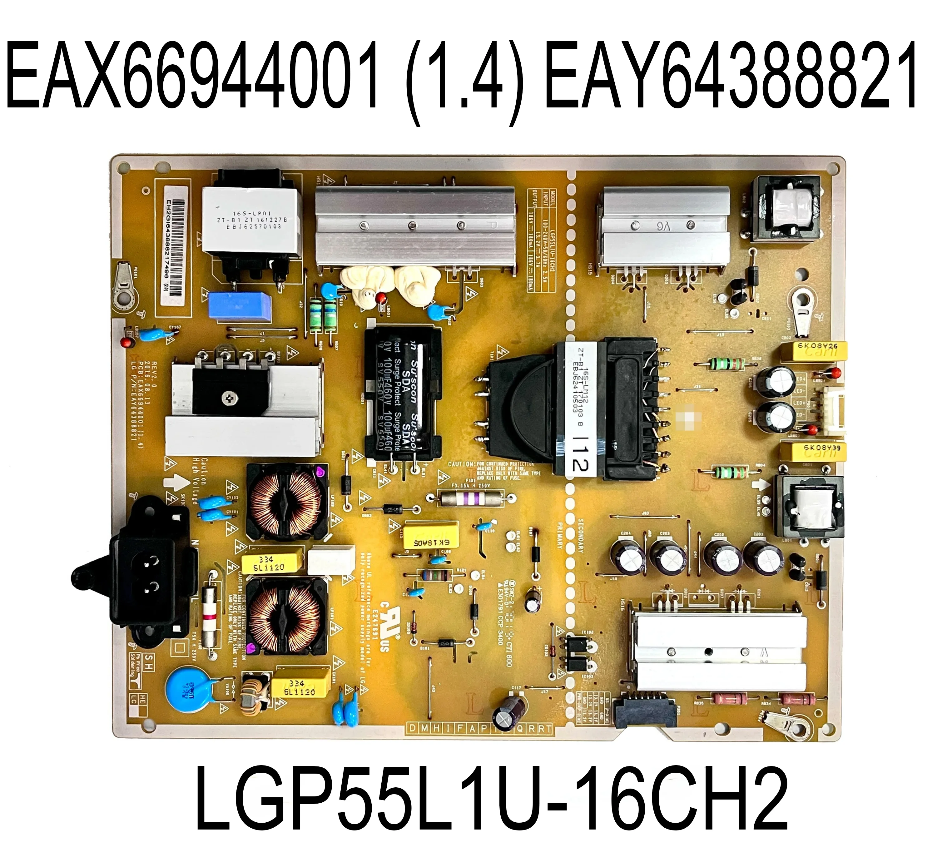 Original EAX66944001 (1.4) EAY64388821 LGP55L1U-16CH2 Power Supply Board is for 55UH6030 55UH6090 55UH6150 55UH615A 55UH603Y TV