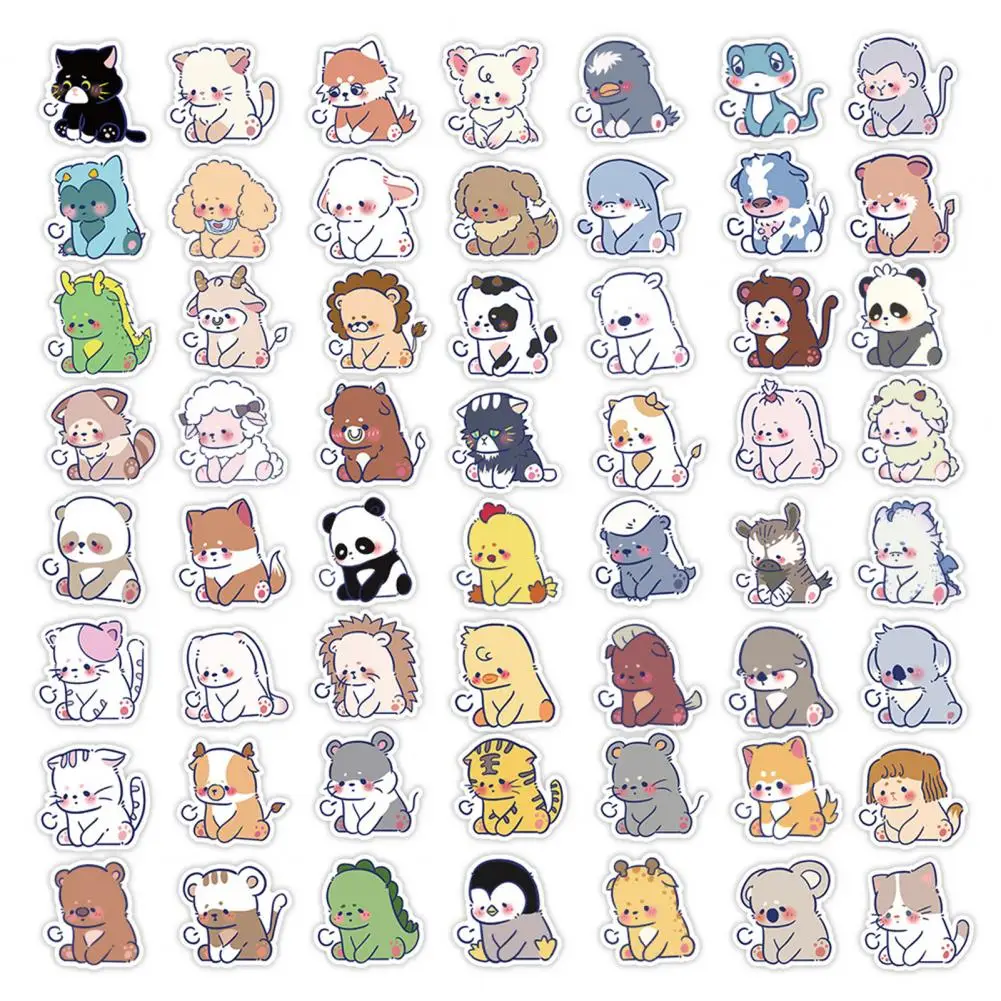 60Pcs Fashion Lovely Panda Pattern Stationery Scrapbooking Sticker Long Lasting Stationery Sticker Waterproof Home Decor