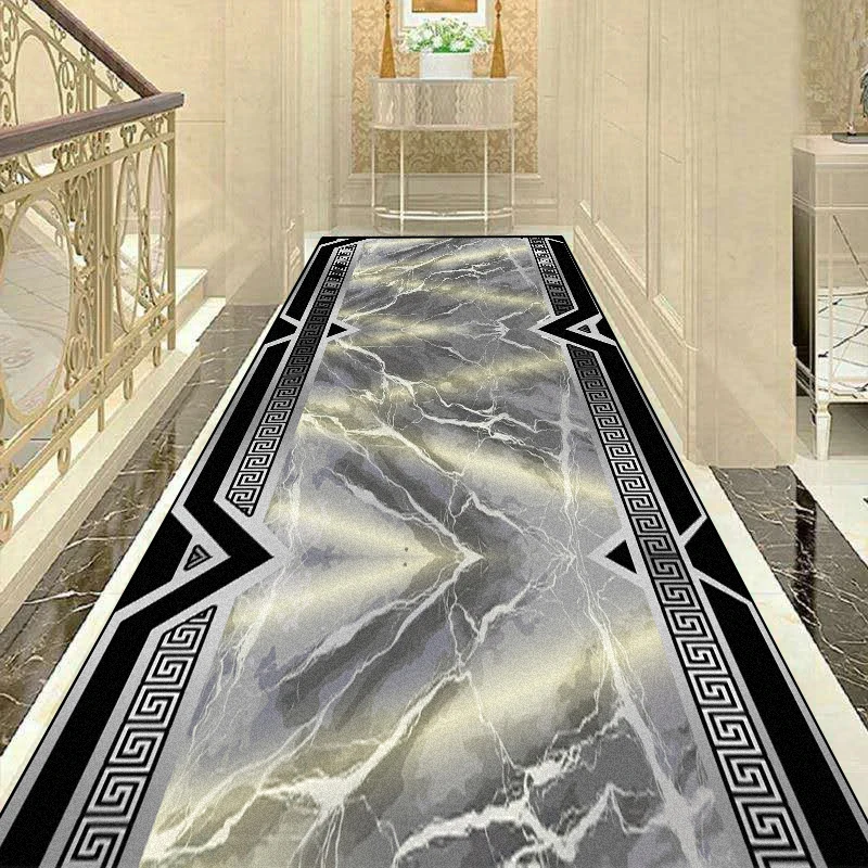 Luxury Abstract Long Corridor Carpet Living Room Decoration Home Hallway Rug Non-slip Runner Floor Mats Customizable Aisle Rug