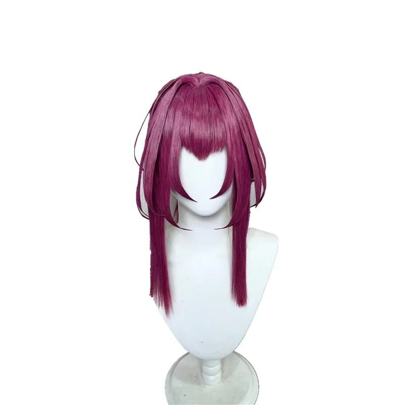 [Styled] Parrucca cosplay Kafka Parrucca medio lunga da 45 cm con coda di cavallo Parrucca viola rosa Cosplay Parrucche cosplay anime resistenti al calore