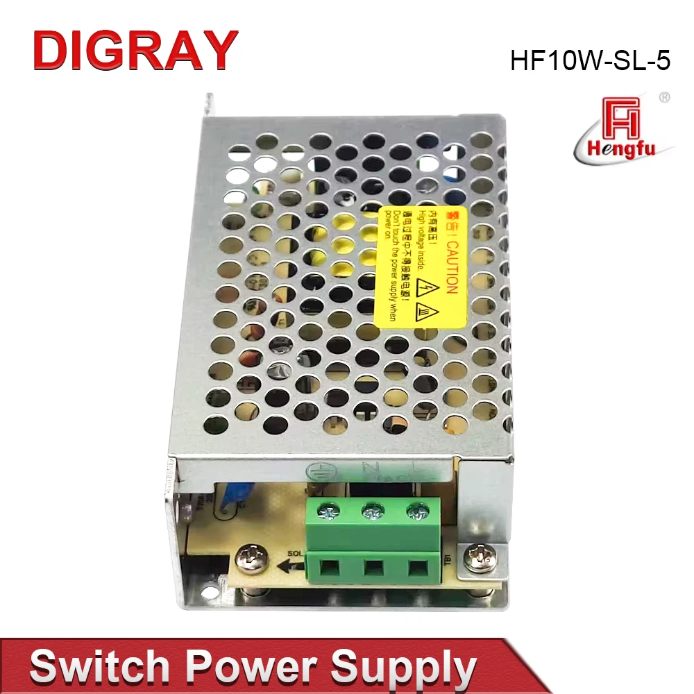 DIGRAY HF10W-SL-5 Hengfu Switching Power Supply 5V 5.0A for CO2 Fiber Laser Marking Machine JCZ Control Card Power Supply.