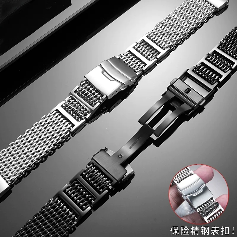 For Casio Watch G-SHOCK Stainless Steel Strap GST-B100/T120/W300/S310/S110 Modified Cool Shark Mesh Watchband metal Bracelet men view 4