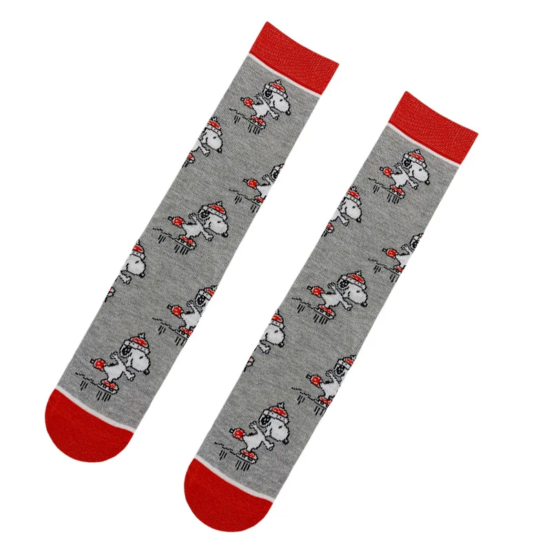 1 Pair Snoopy Anime Socks Cotton Socks Adult Socks Men's Women's Cartoon Sports Socks Stylish Mid Calf Pattern Socks Gift