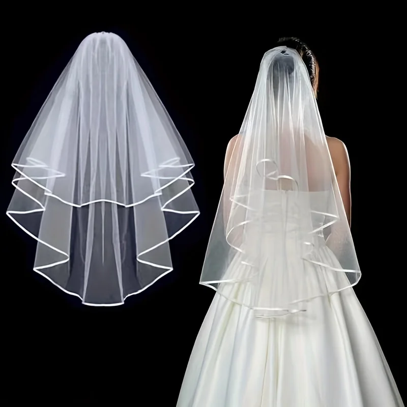 Romantic New Design Vintage Inspired 2Tiers Wedding Bridal White Veils