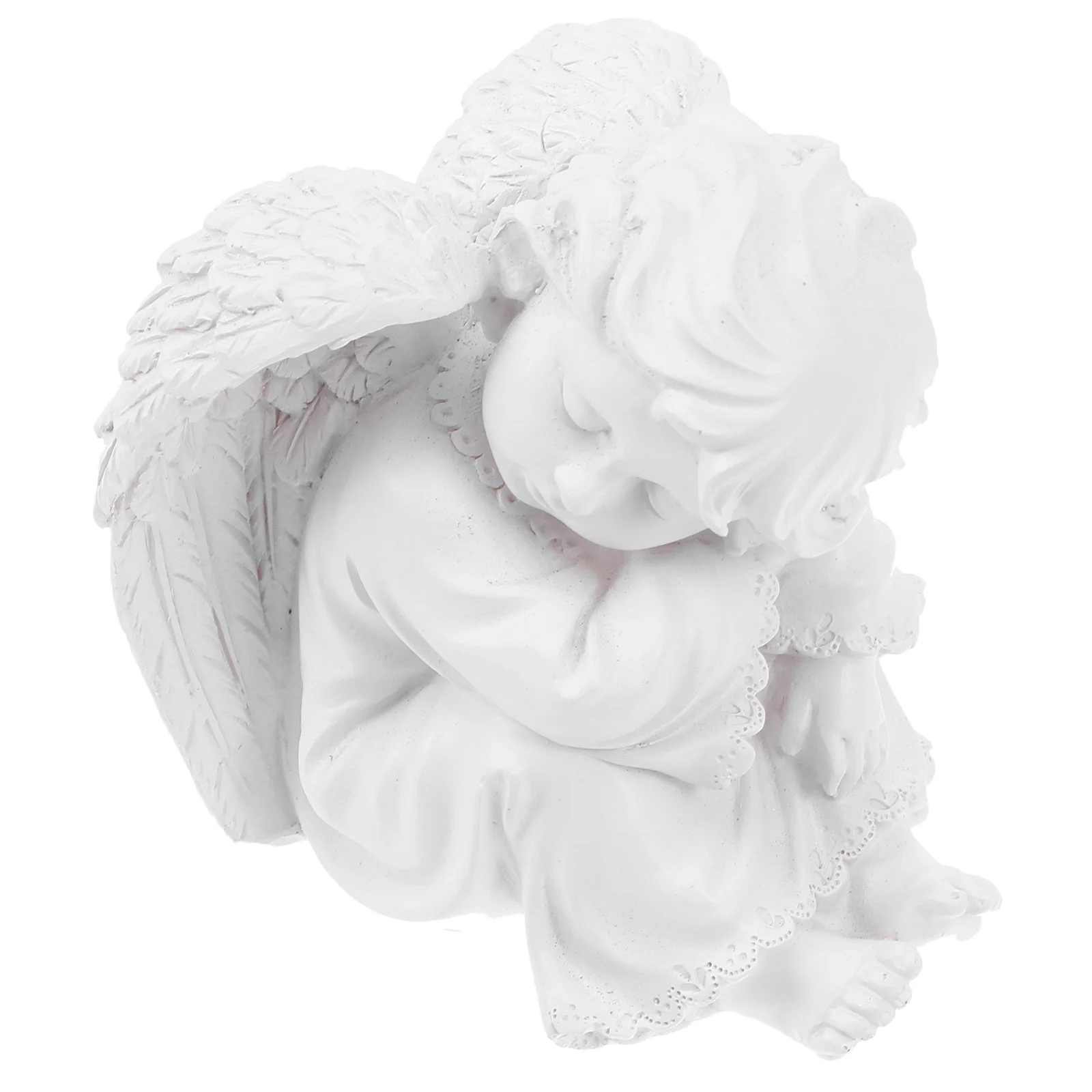

1pc Angel Decoration Craft Lightweight Office Church Angel Ornament Decor Tabletop Statue Miniature
