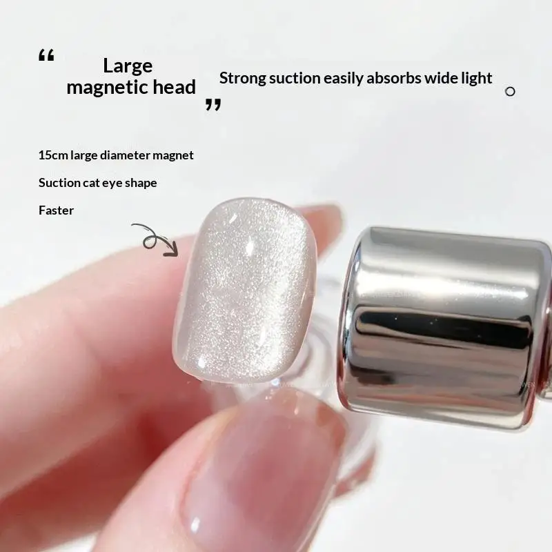 Nail Cat Eye Magnet Double Head Round Cylindrical Lightweight Magnetic Tool for Home DIY Manicure Use
