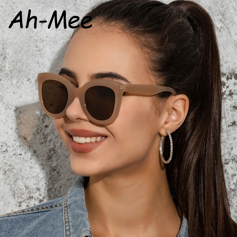 نظارات واقية خمر النساء القط العين النظارات الشمسية إطار سميك تصميم نظارات شمسية UV400 القيادة الكلاسيكية البني الأسود النظارات