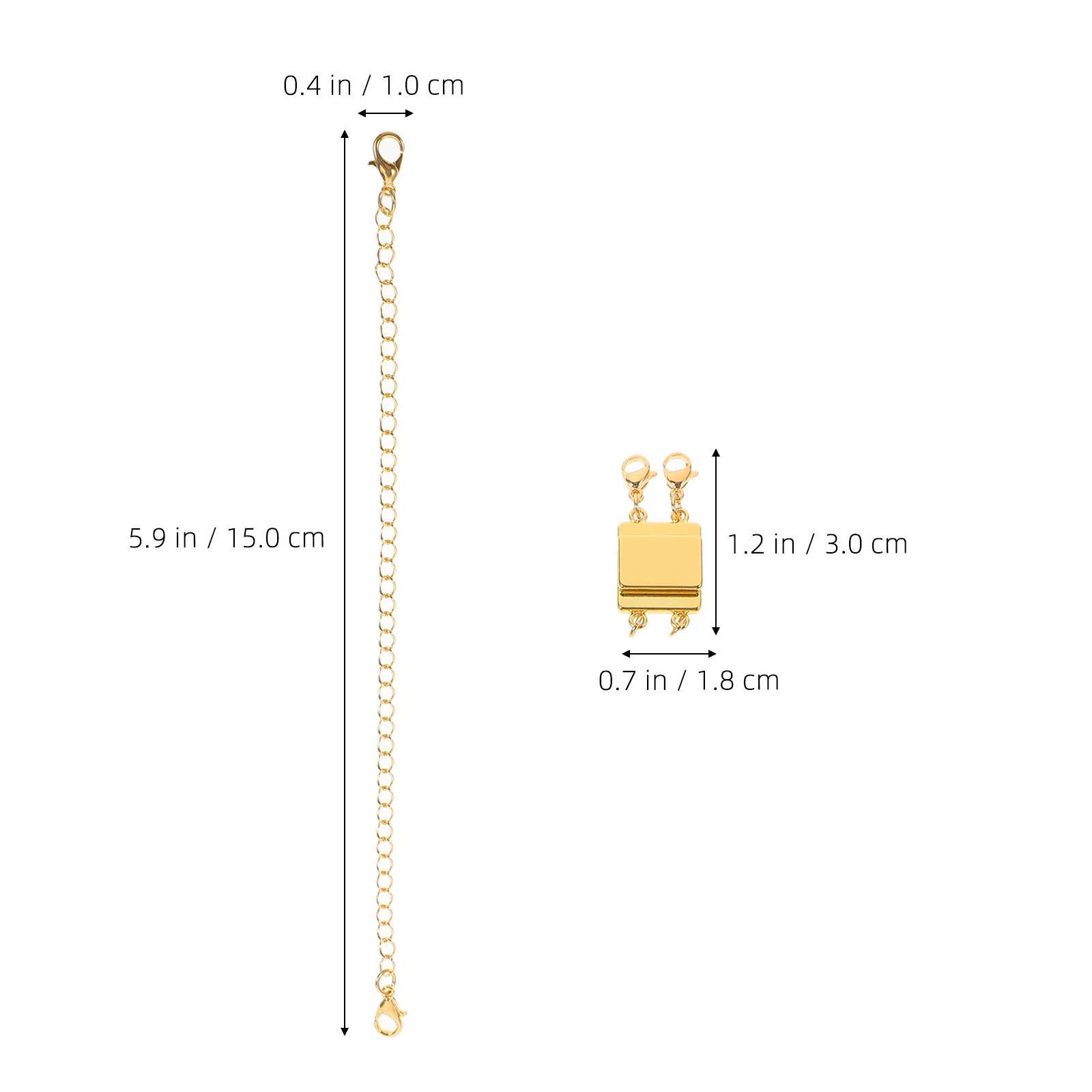 

1 set 1 Set Alloy Necklace Layering Clasps Connectors Extenders Lobster Clasps Jewelry Accessories Multiple Sizes For Layered