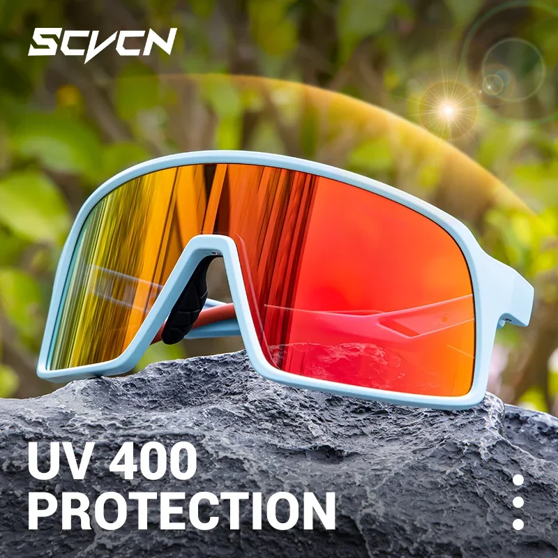 

SCVCN New Cycling Sunglasses Outdoor Bicycle Sunglasses Sports Running Eyewear Men Cycling Sunglasses Women Road Bike Glasses