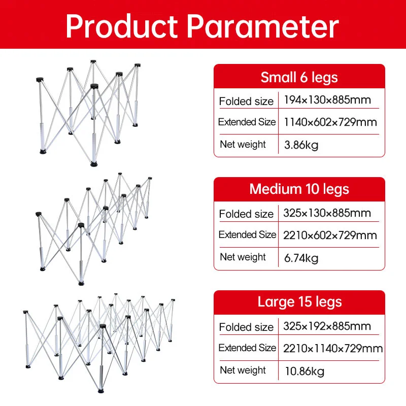 Spider Leg Workbench Foldable Strut Work Tables Aluminium Alloy Portable Sawhorse Support Work Quick Telescopic With Carry Bag