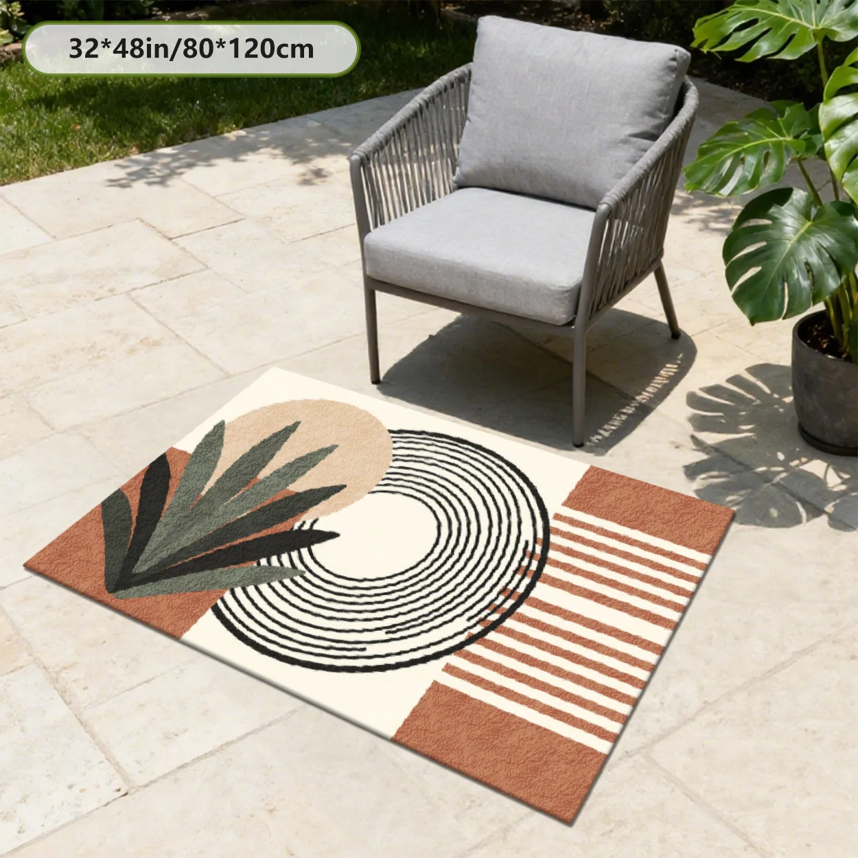Dywan z abstrakcyjnym geometry – Printed Rug Abstract recenzja i cena