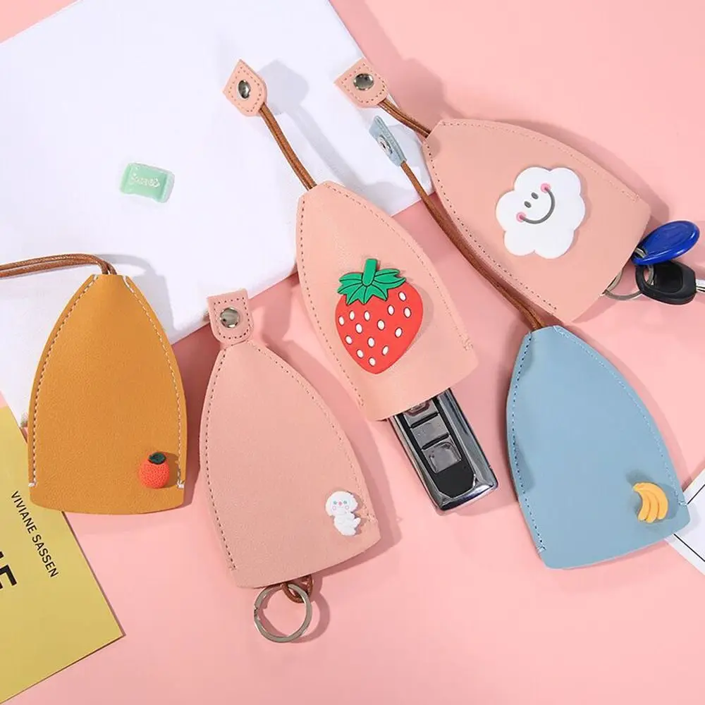 Peach Eggs Rainbow Fruits Key Case Pig Strawberry Cherry Key Wallets Keychain Pouch Pull Type Key Bag Housekeepers Key Holder