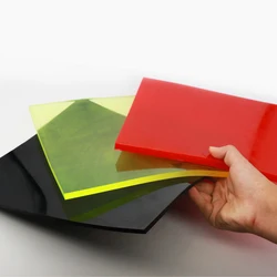 75A Polyurethane Elastic Rubber Sheet 2/3/4/5/6/8/10mm Black Red PU Damping Cushion Plate Plastic Board Oil Abrasion Resistance