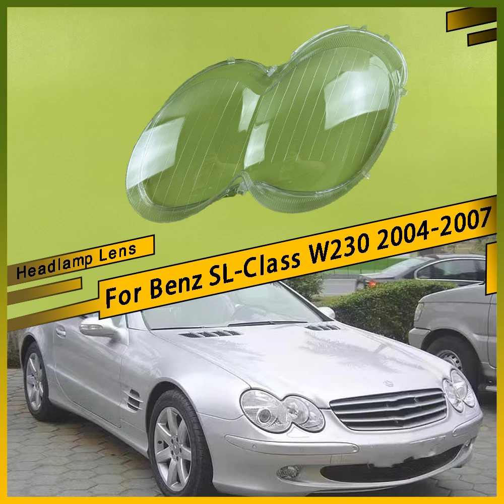 

Head Lamp Light Case Headlights Shell Mask Transparent Cover Lampshdade Headlamp Shell Glass For Benz SL-Class W230 2004 - 2007