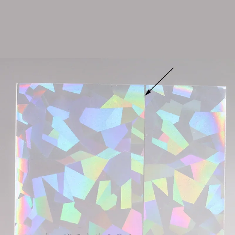 100PCS/Lot Laser Flashing Card Film Holographic Card Sleeves 61X88mm/65x90/57x87mm YGO Post Cards Hologram Diamonds Card Cover