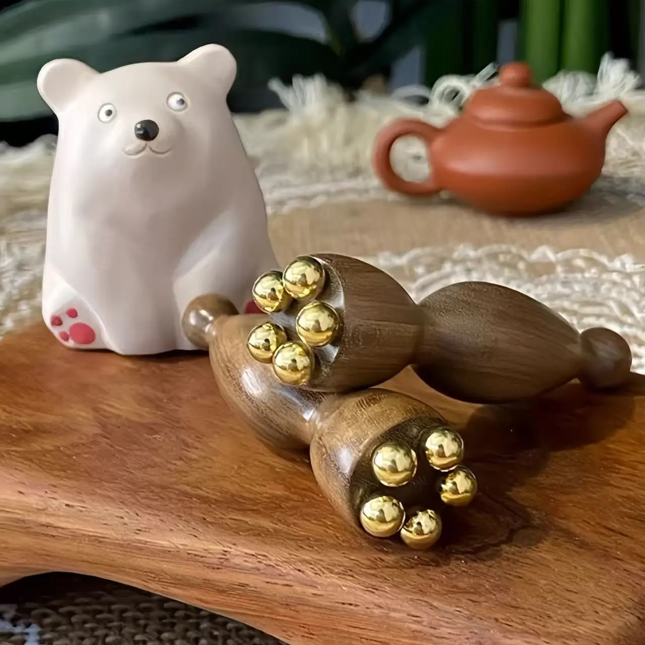 

Ретро инструменты для массажа лица, стручок лотоса, красота, латунь и палисандр, уход за кожей, инструмент Гуа Ша, релаксация, меридианы, акупунктурный массаж 2025