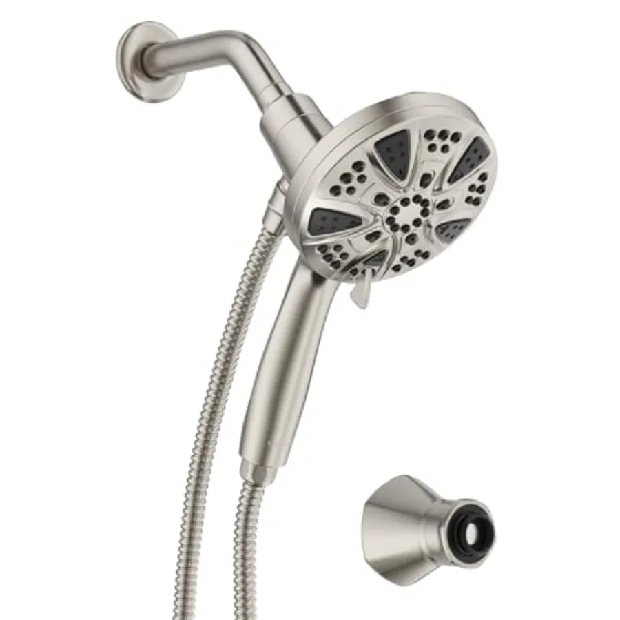 

Handheld Shower Head with Magnetic Docking System 10-Function High Pressure Detachable Shower Head 5-inch with 72 Inch Hose Rem