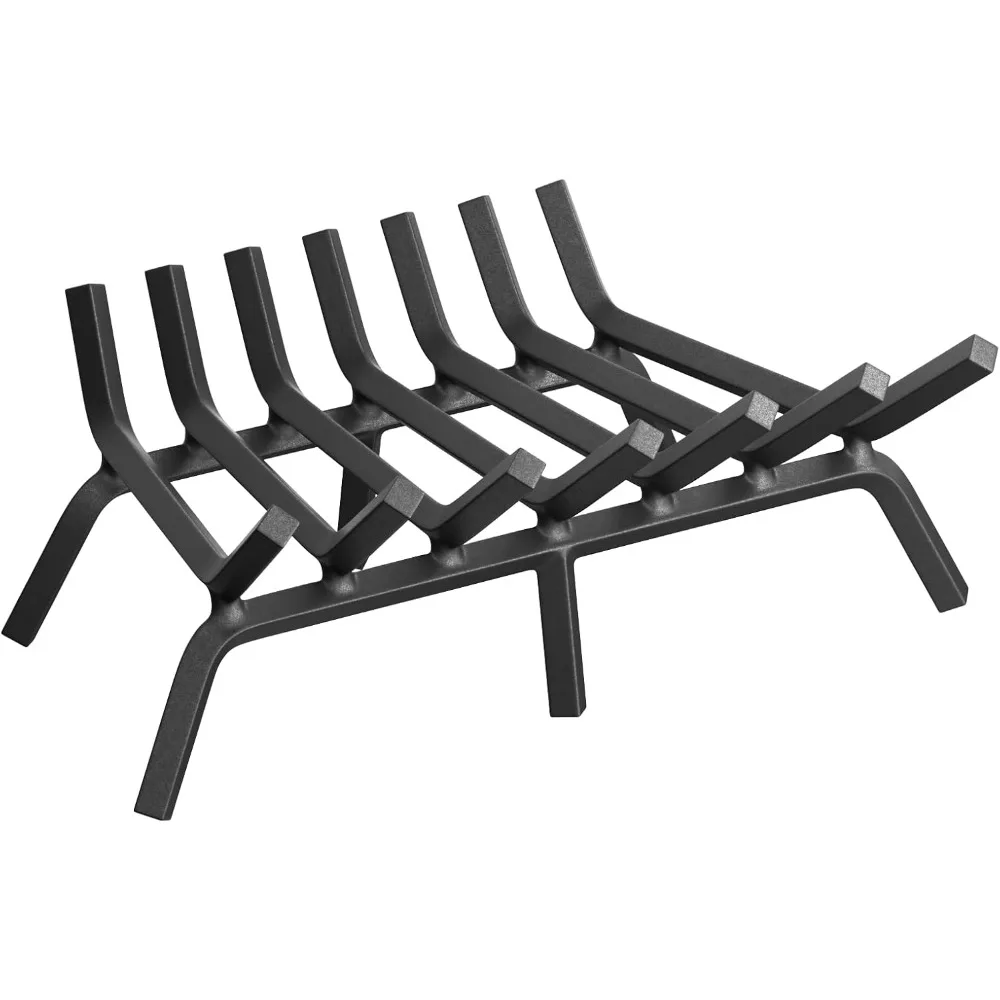 

Mr IRONSTONE Fireplace Grate 24 inch Solid Steel Heavy Duty Firewood Log Burning Rack Fire Grates for Outdoor Kindling Tools Pit