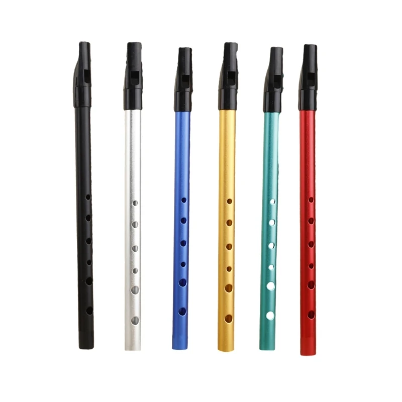 Tin Penny Flute 6 Hole Metal Flute C/D Key Irish Instrument Woodwind for Beginners Easy to Play