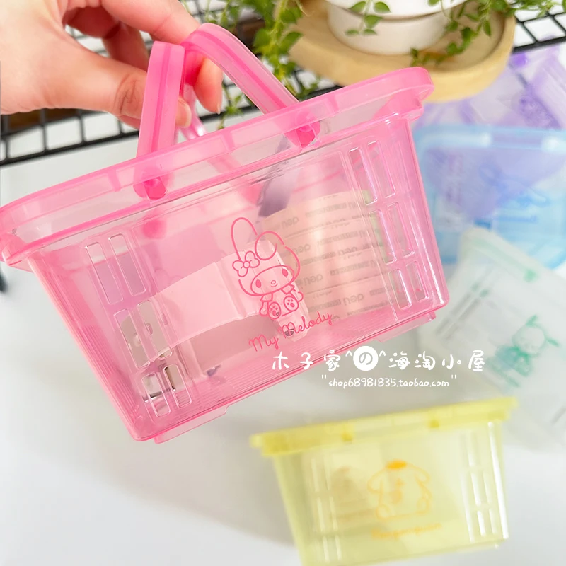 

Sanrio цветные милые канцелярские принадлежности держатель для ручек мелодия Kuromi Cinnamoroll Hangyodon продукция настольная корзина для хранения декоративное украшение