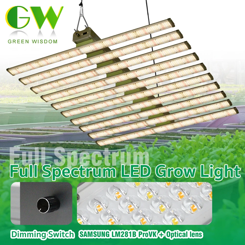 800W 1000W Full Spectrum LED Grow Light High Brightness Samsung LM281B ProVK Plant lights for Grow box Greenhouse Plants