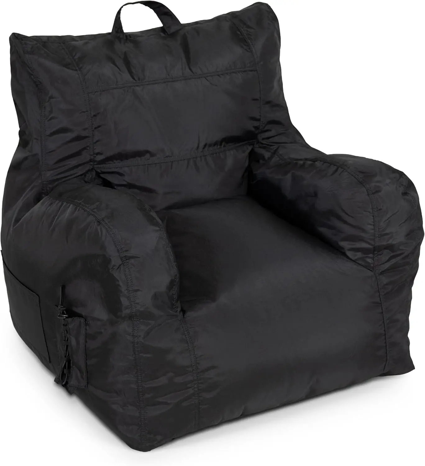 

Large Bean Bag Chair with Drink Holder and Pocket, Durable Polyester Nylon Blend, 3 Feet