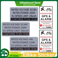 Ebike sticker, GPS sticker,36V 48V 250W Electric Bike Lable, Compataible for Bafang Tongsheng and other Brand Conversion Kit