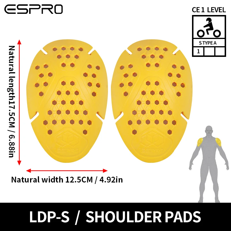 

CE-Level 1 Motorcycle Jacket Armor Insert Moto Jacket Protector Motorcycle Dorsal Motorcycle Back Spine Protection Shoulder Pad