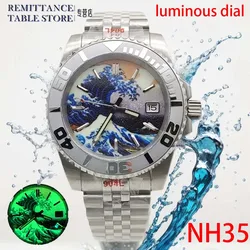 Herren wasserdichte automatische mechanische Uhr Saphirglas nh35 Kaliber leuchtendes Zifferblatt Herren lässig Mode Uhr Geschenk