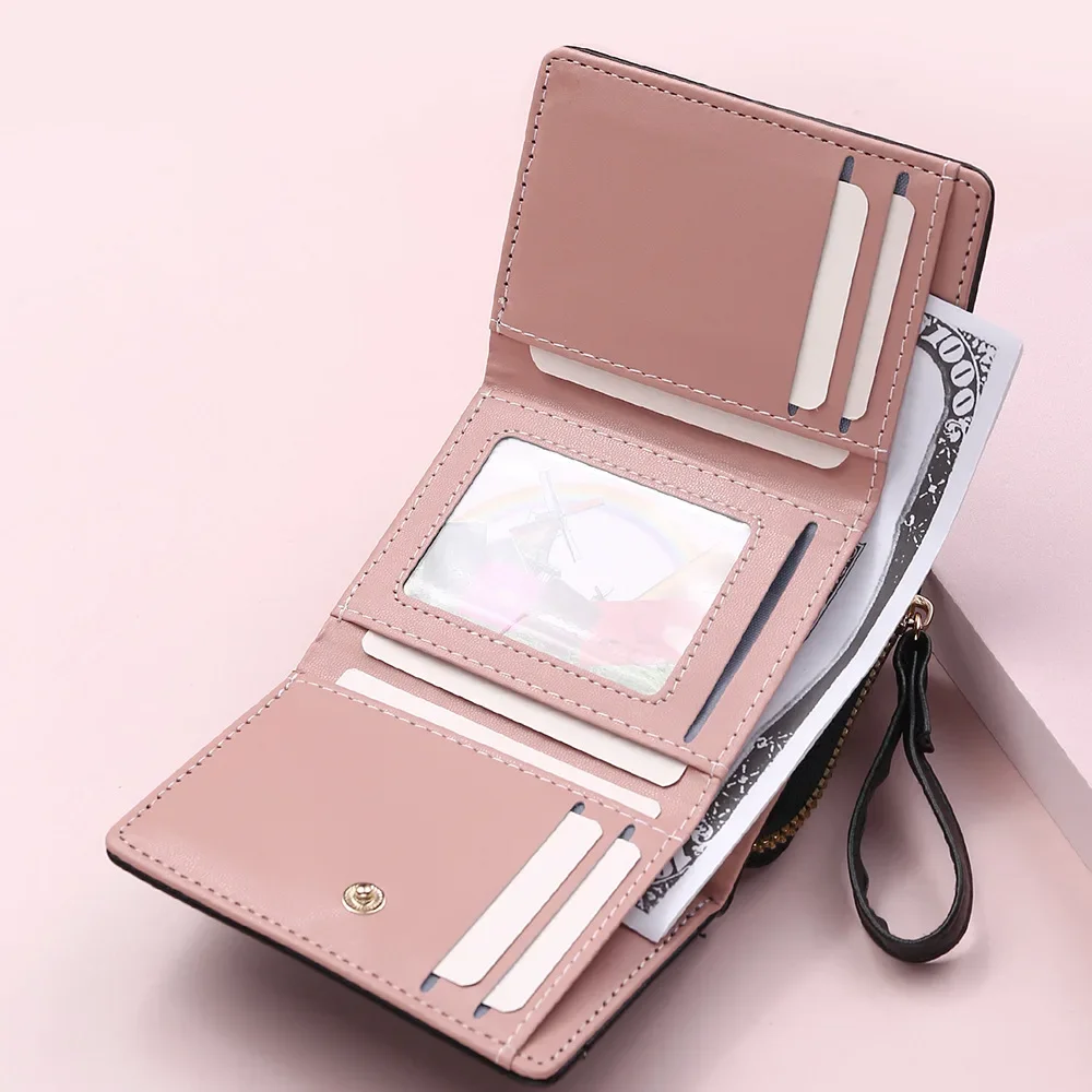 New Fashion Women Wallet PU Leather Ladies Small Pocket Coin Purse Female Hasp Mini Clutch Card Credit Wallets for Women