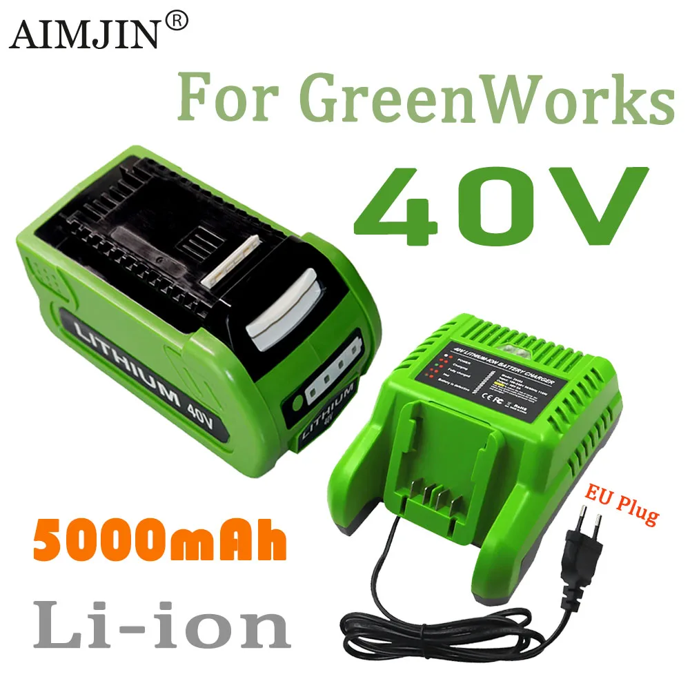 

For Green and Works G-MAX 40V 10J Battery Charger 29482 Li-ion battery 29472 ST40B410 BA40L210 STBA40B210 29462 20262 29282