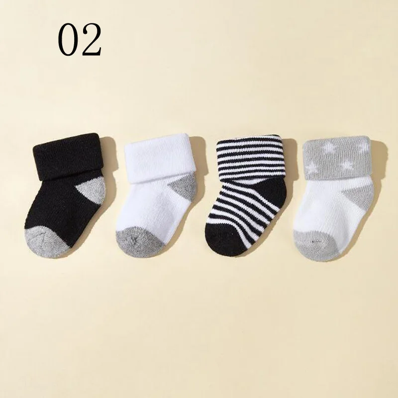 4Pair/lot New Boys\' and Girls\' Autumn/Winter Thick Warm Socks