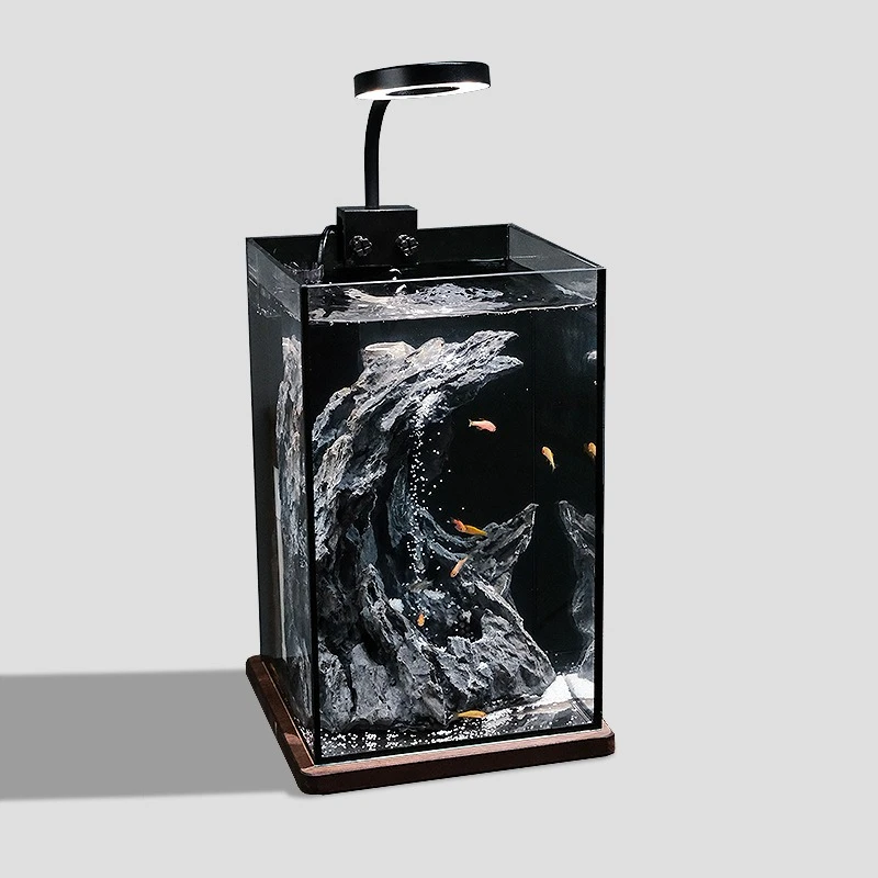 Waterfall fish tank quicksand small living room office desktop micro landscape