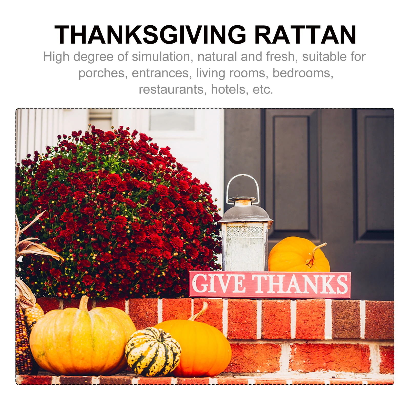 

1Pcs Simulation Ginkgo Leaf Vine Artificial Rattan Garland Thanksgiving Decoration Maple Leaf Wreath Indoor Outdoor Party Decor