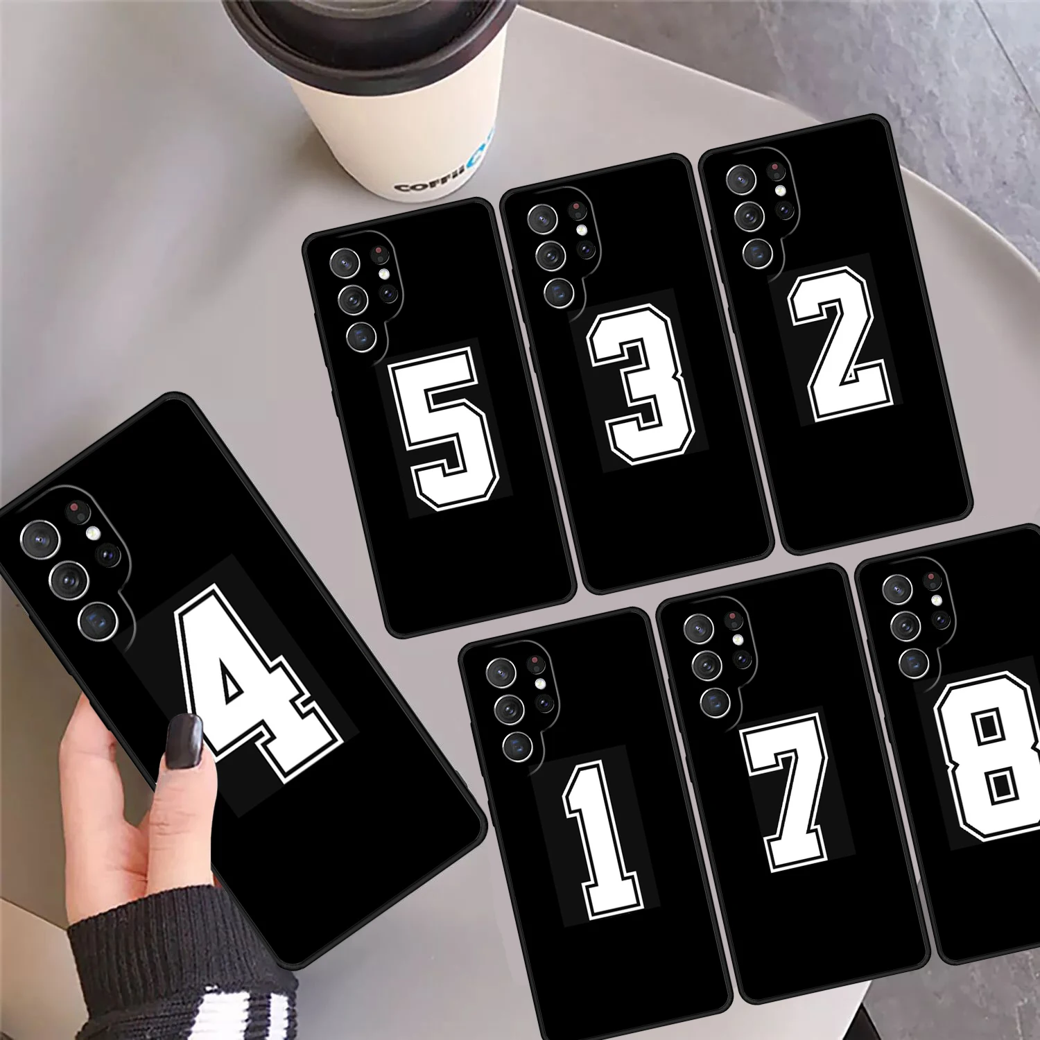 

Custom Football Lucky number Phone Case Cover For Samsung Galaxy S24 S25 Ultra 23 S22 Plus S21 FE S20 Note 10 Pro Note 20