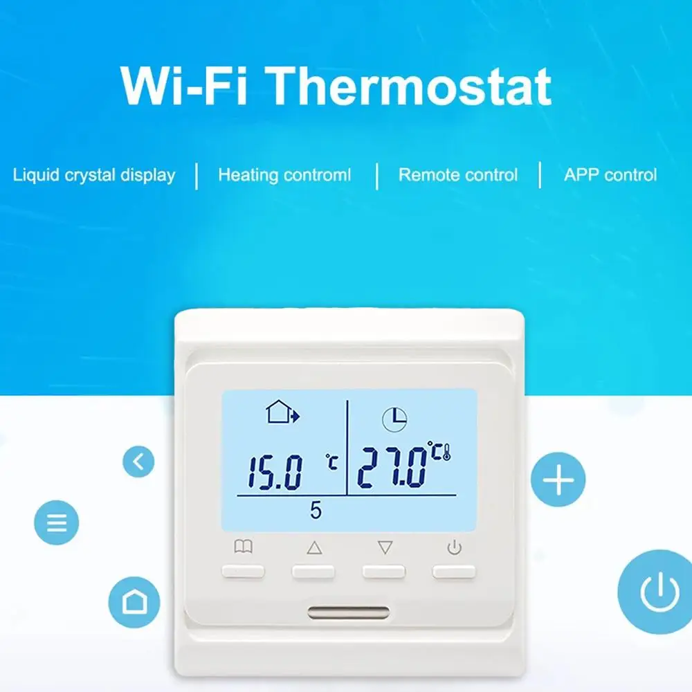 AC110–250V Room Thermostat Water Electric Floor Heating Temperature Built-in Controllor Home Sensor Smart LCD Accessories G7W9